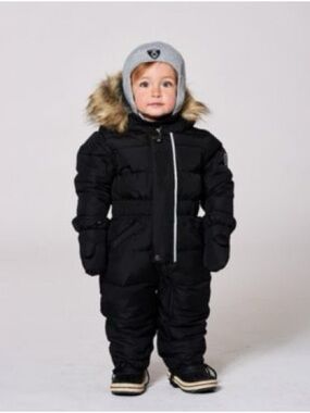 Deux par Deux Baby Snowsuit - Size 18M - Black